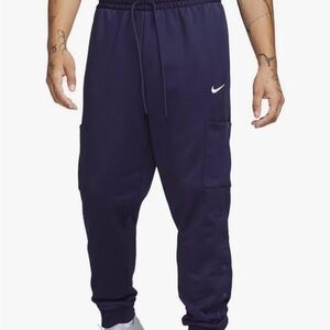 Nike Men's Therma Fit Basketball Cargo Pants Dark Purple Size Med , Like New